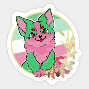 Abrosexual corgi Sticker